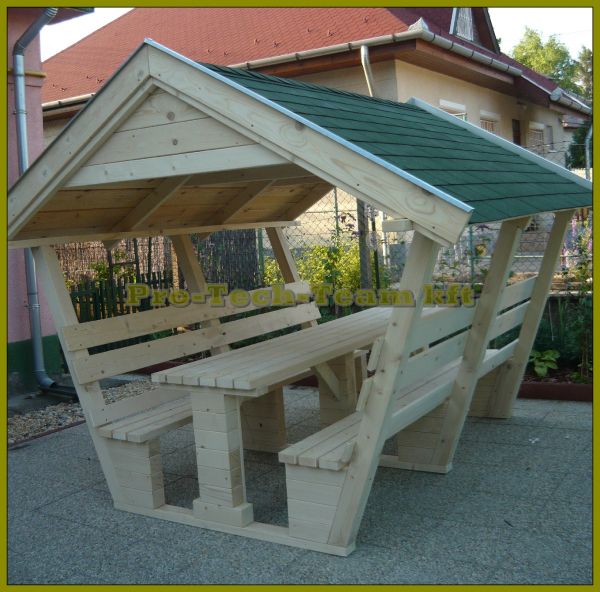 10 személyes kerti kiülő , pavilon